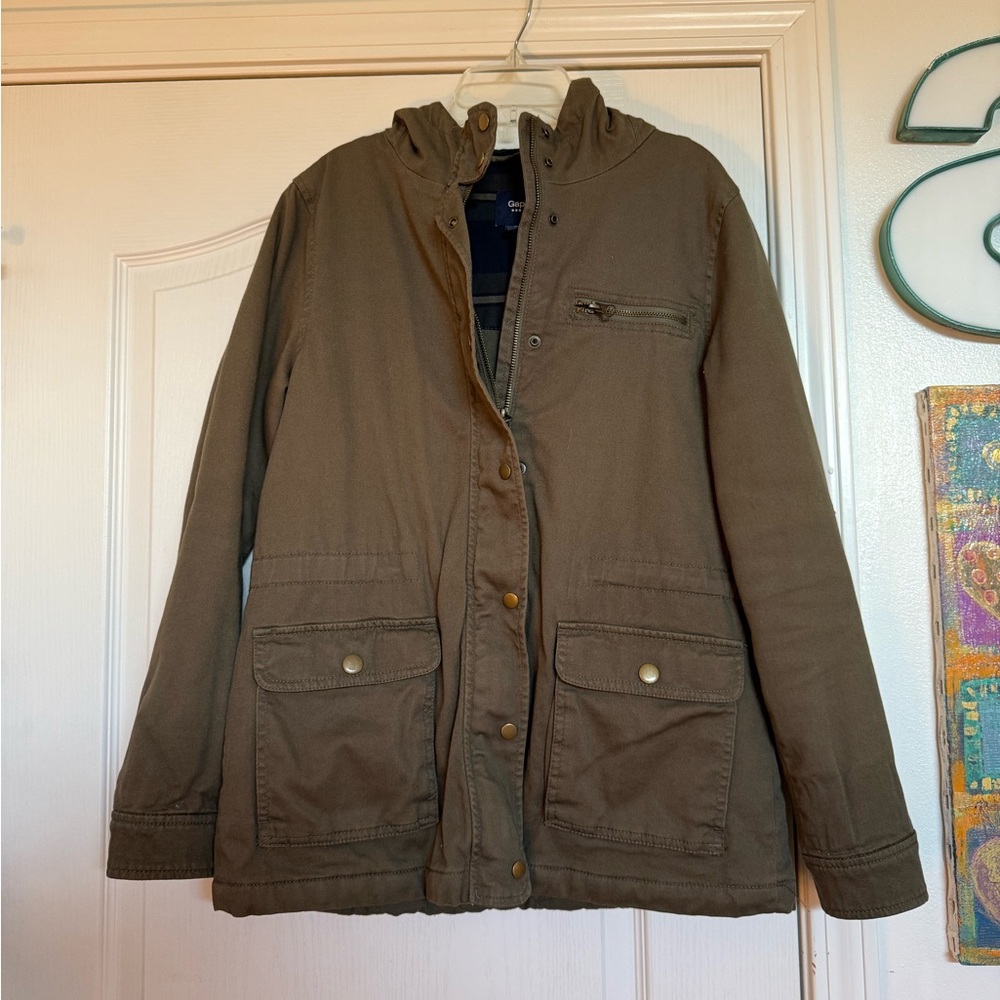 Gap utility jacket in olive green